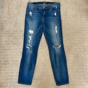 7 For All Man Kind skinny ankle jeans